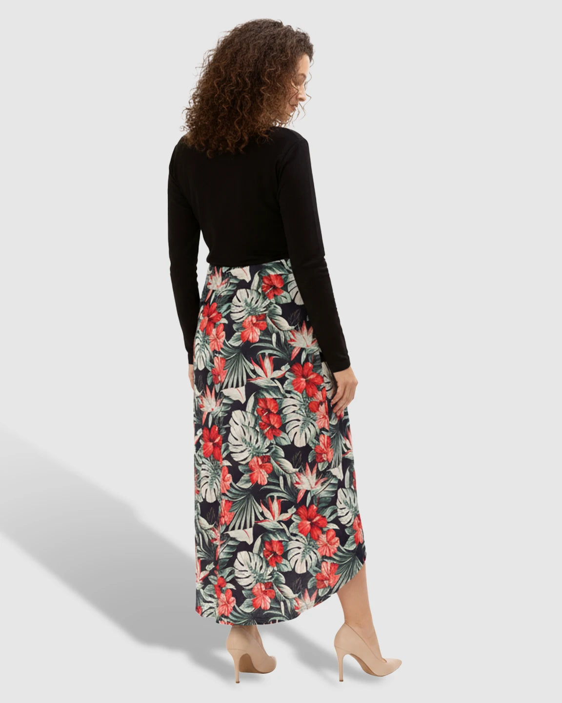 Two-Piece Floral Nursing & Maternity Maxi Dress