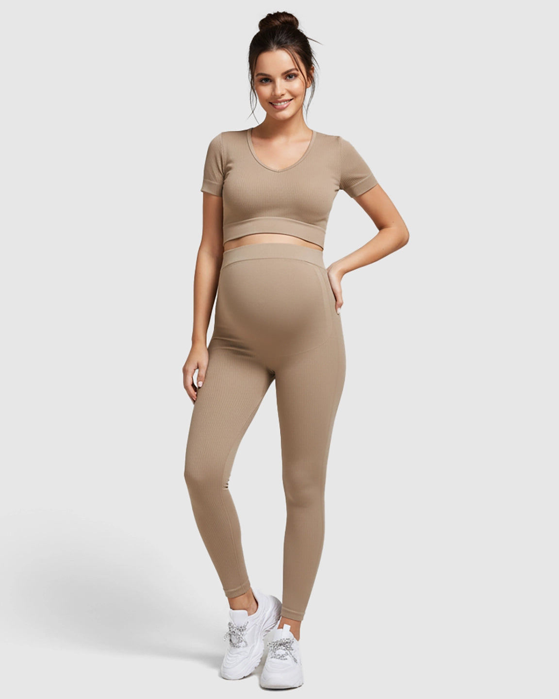 Nylon Stretch Comfort Fit Maternity Activewear Set