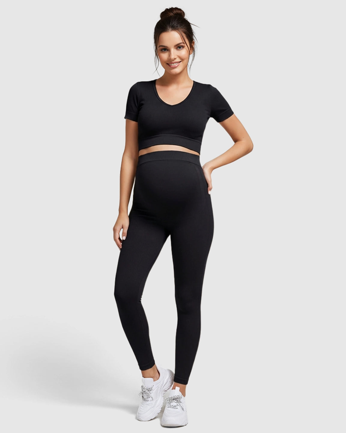 Nylon Stretch Comfort Fit Maternity Activewear Set