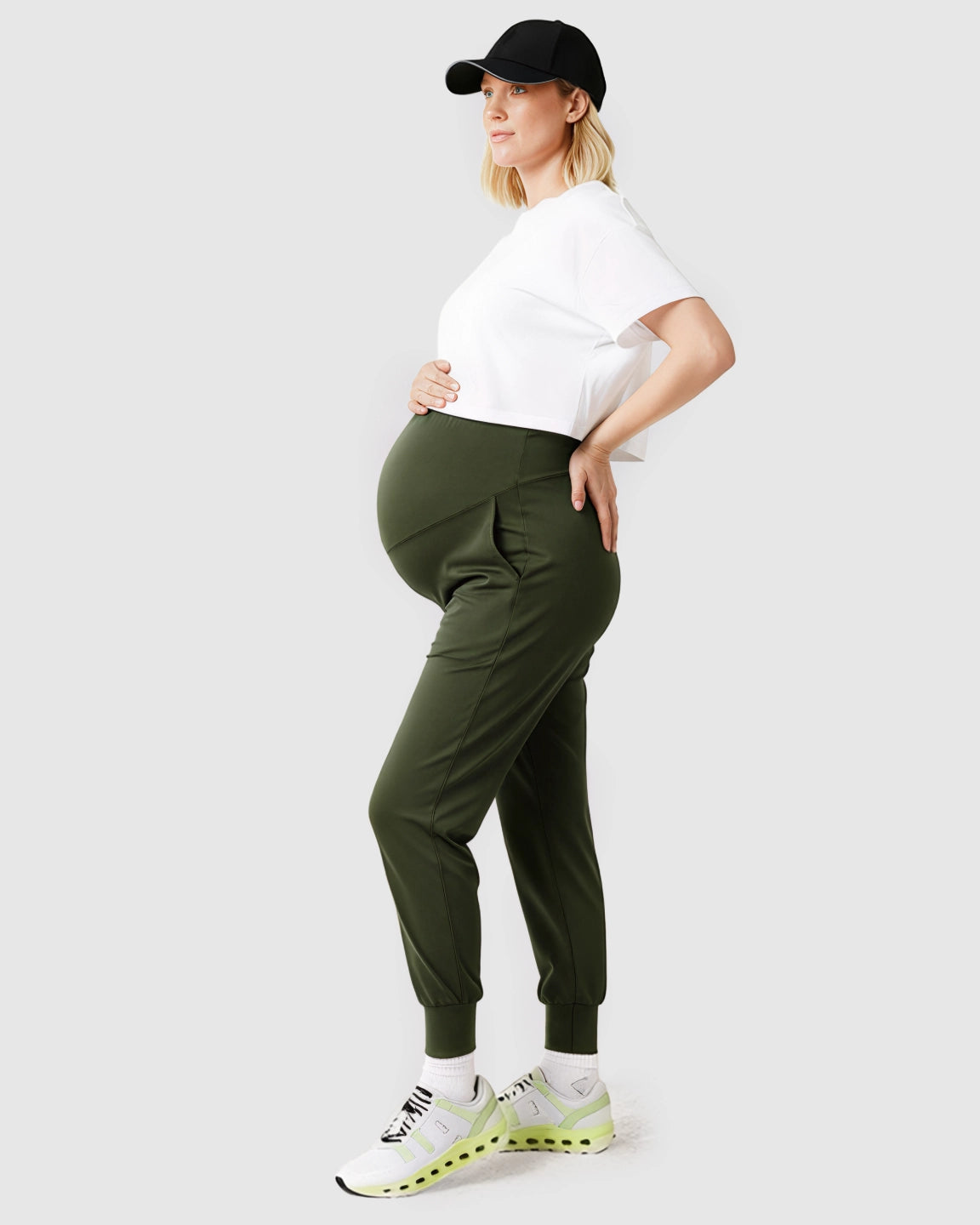 Supportive Slim-Fitting Maternity Joggers