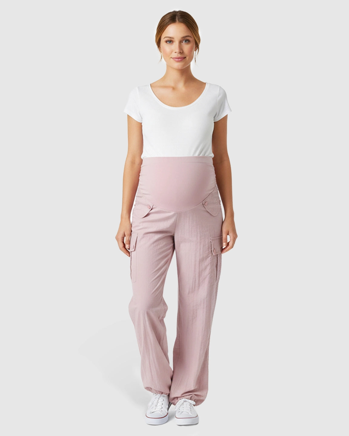 Cooling Wide-Leg Cargo Maternity Pants