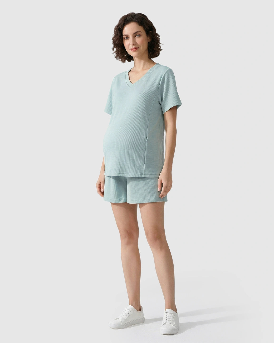 Discreet-Zip Nursing Relaxed Maternity Lounge Set