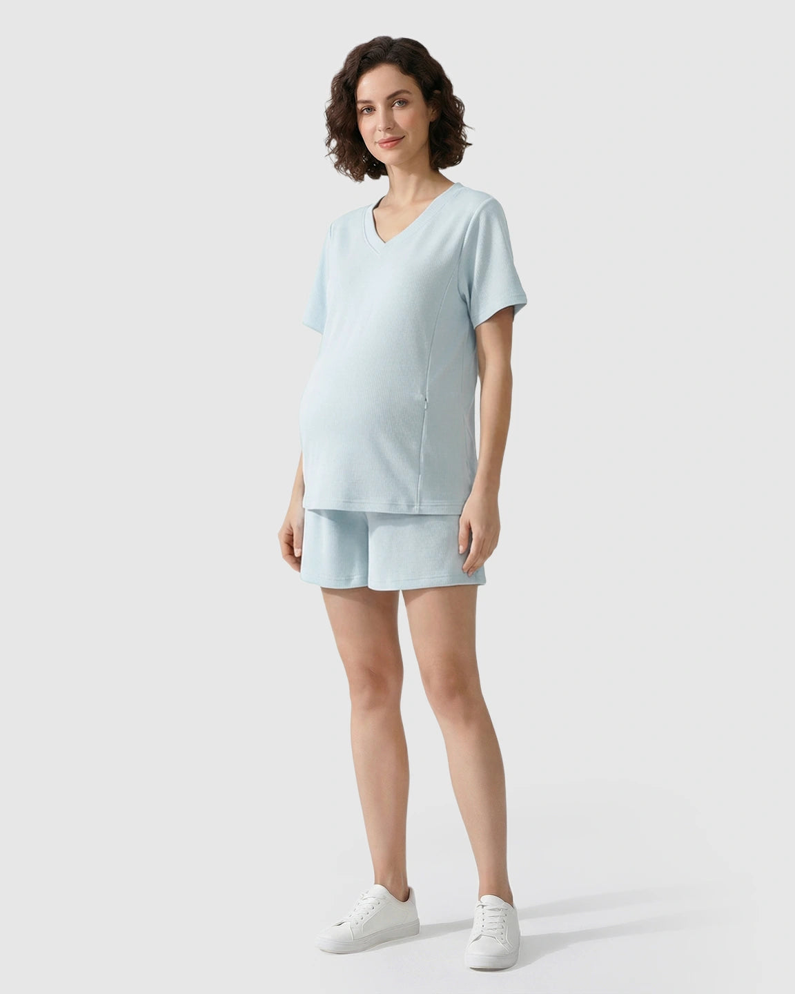 Discreet-Zip Nursing Relaxed Maternity Lounge Set