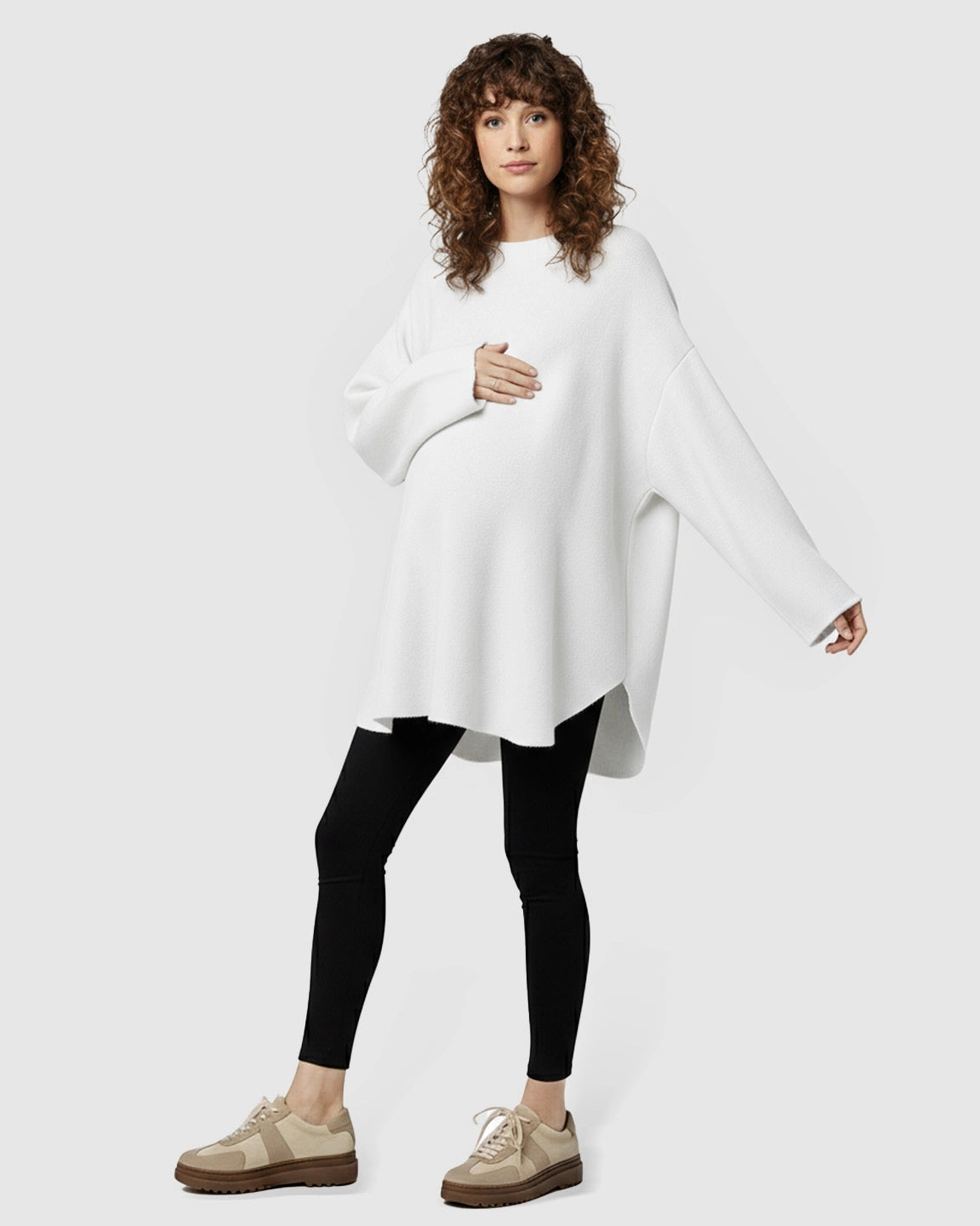 Cozy Woolen Loose-Fit Maternity Sweater