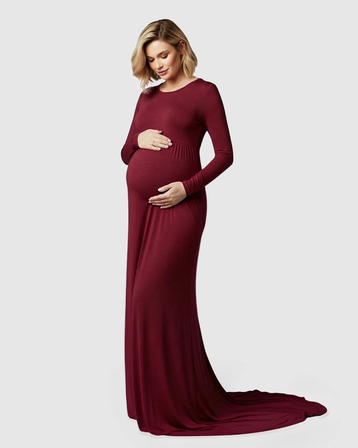 Empire Waist Elegant Maternity Photoshoot Dress