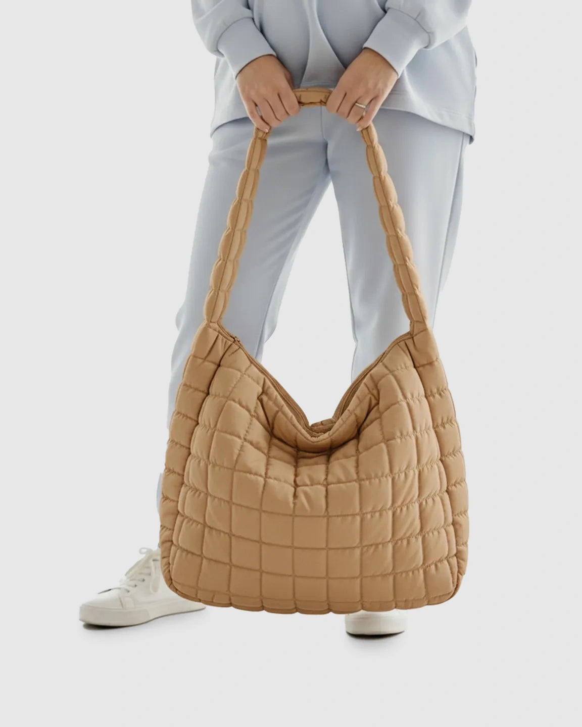 Plush Quilted Diaper Bag