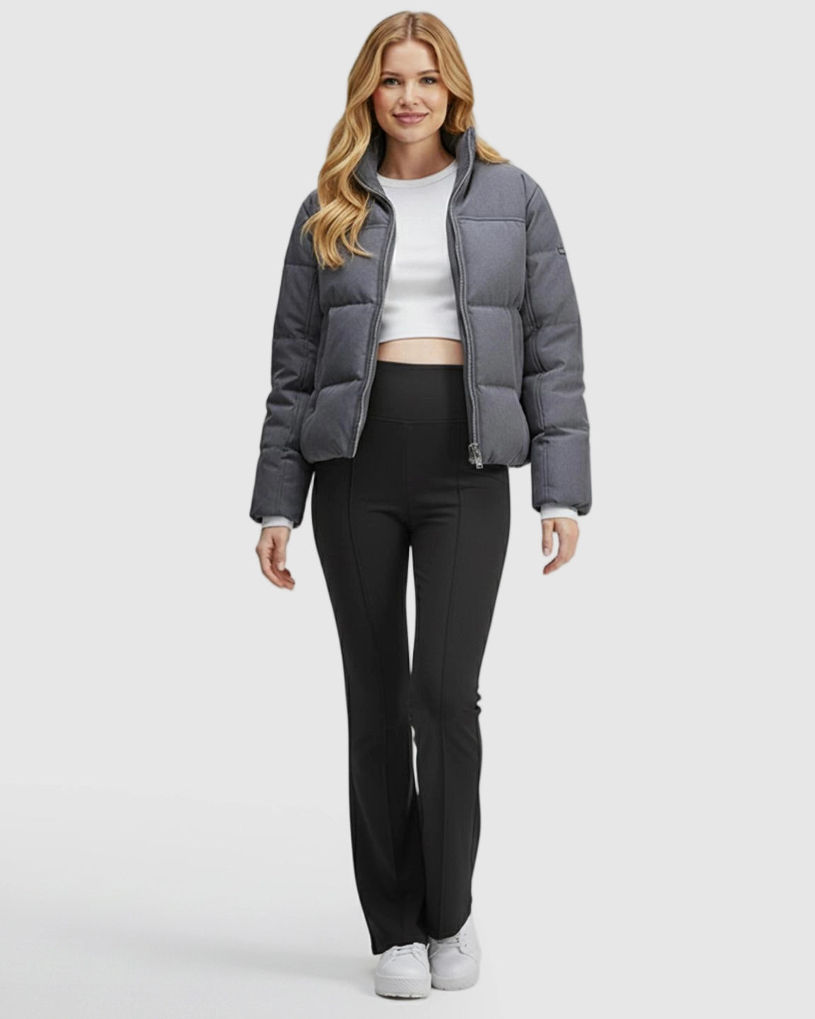 High-Waist Over-Belly Flare Maternity Pants