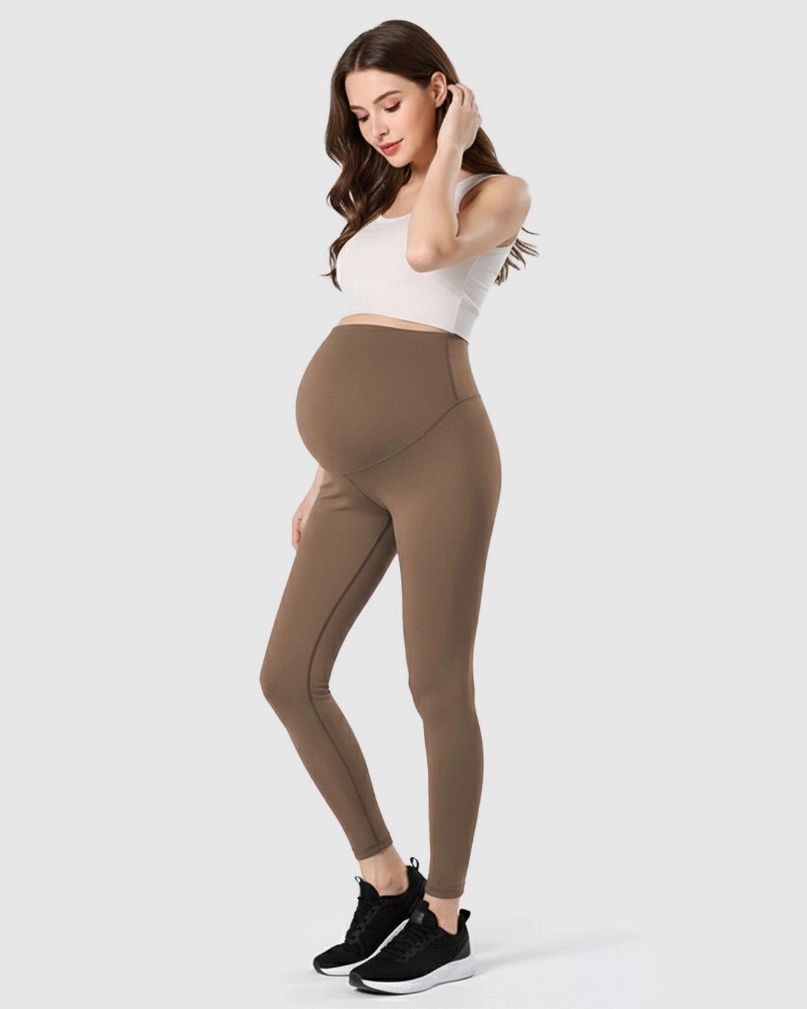 Double-Layer Belly Support Maternity Leggings