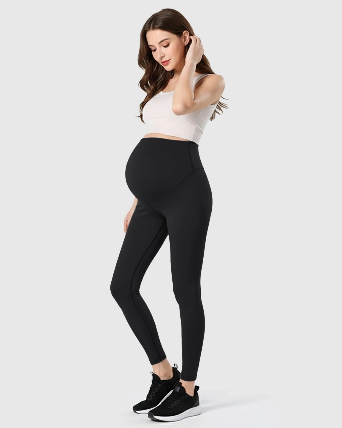Double-Layer Belly Support Maternity Leggings