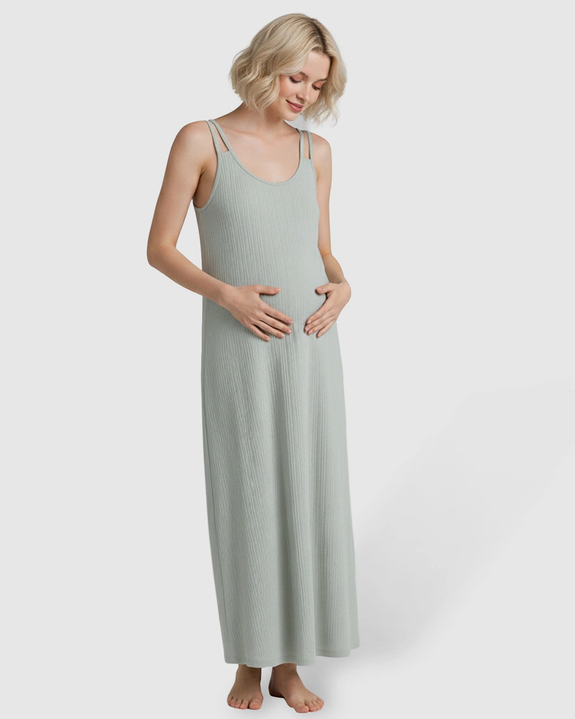 Double Shoulder Straps Everyday Maternity Dress
