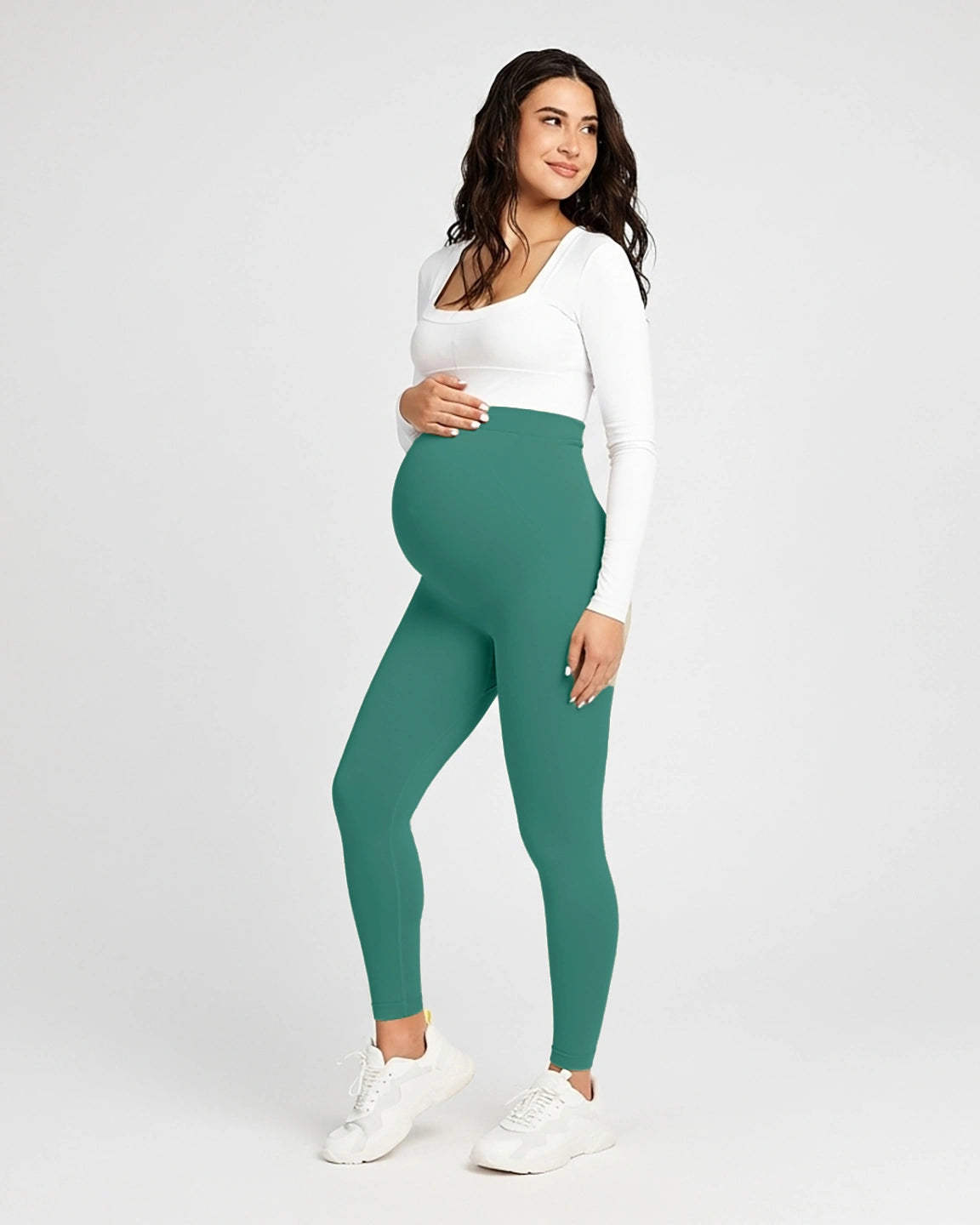 Soft Stretch Over-Belly Full Length Maternity Leggings