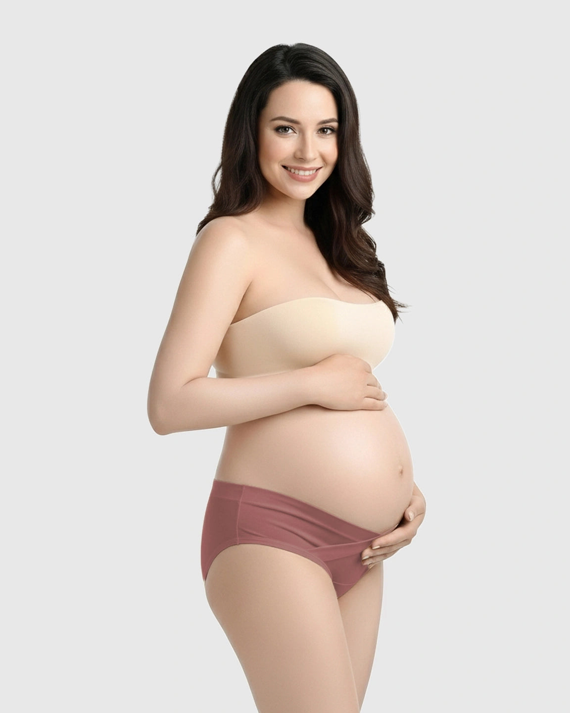 U-Shaped Low-Waist Seamless Cotton Maternity Briefs