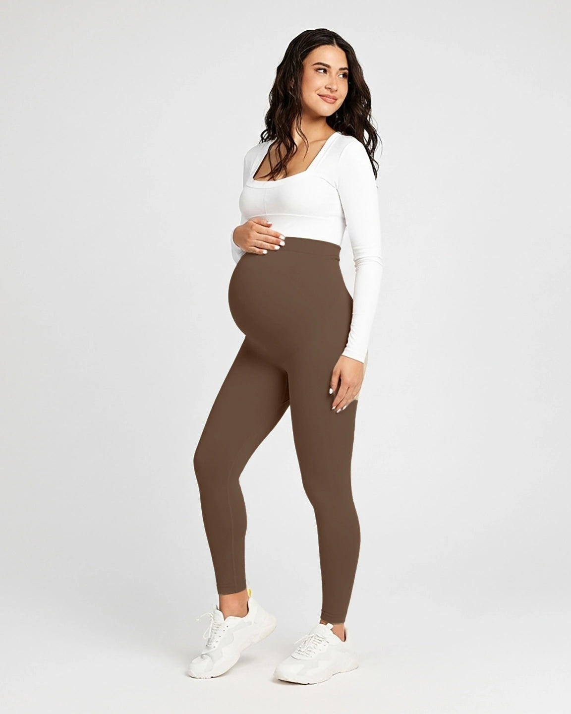 Soft Stretch Over-Belly Full Length Maternity Leggings