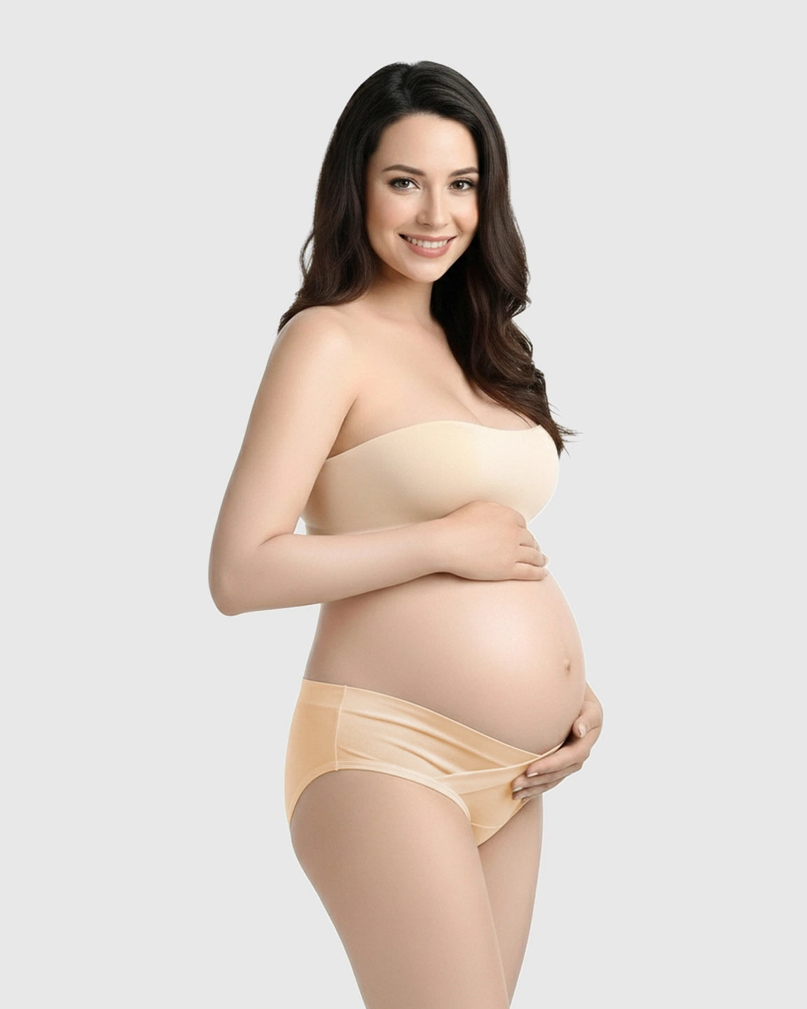 U-Shaped Low-Waist Seamless Cotton Maternity Briefs