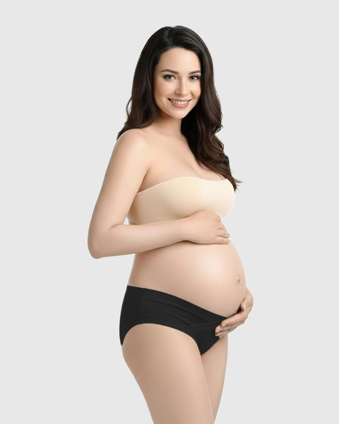 U-Shaped Low-Waist Seamless Cotton Maternity Briefs