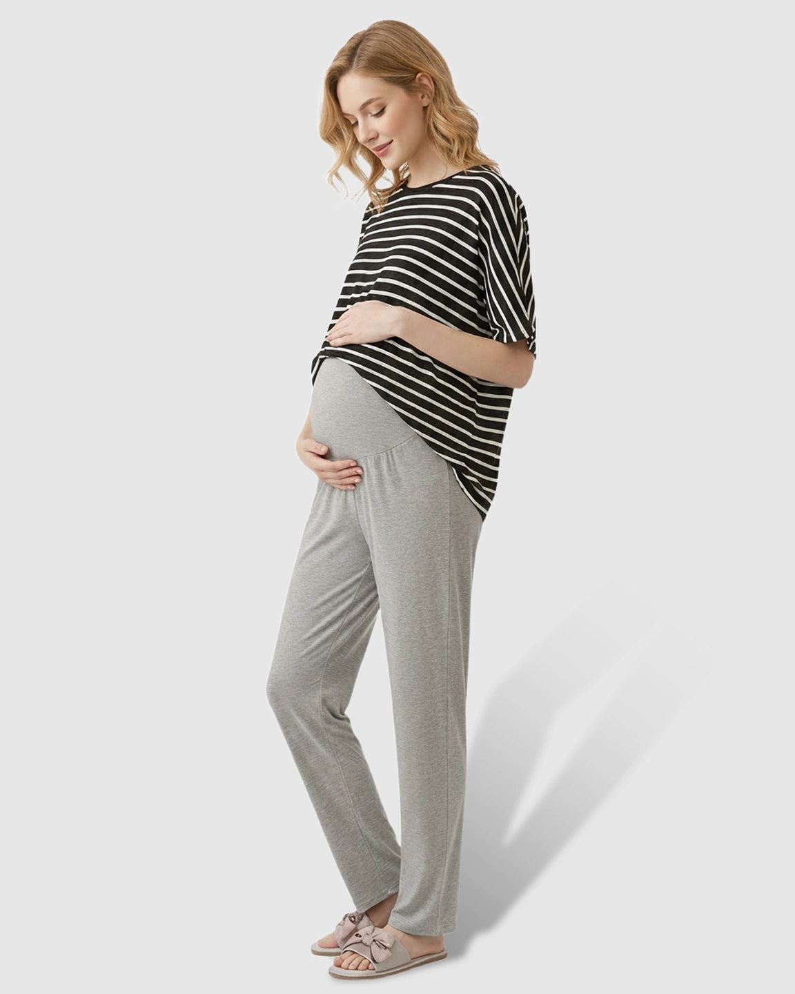 High-Waist Straight-Leg Maternity Pants