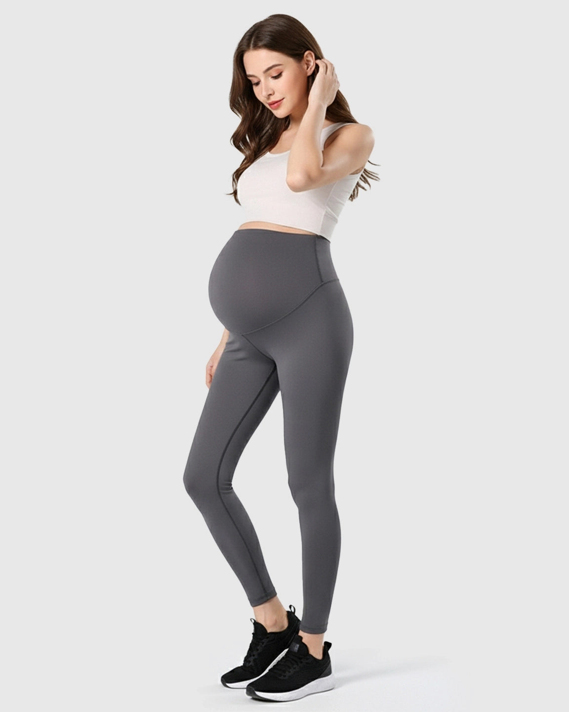 Double-Layer Belly Support Maternity Leggings