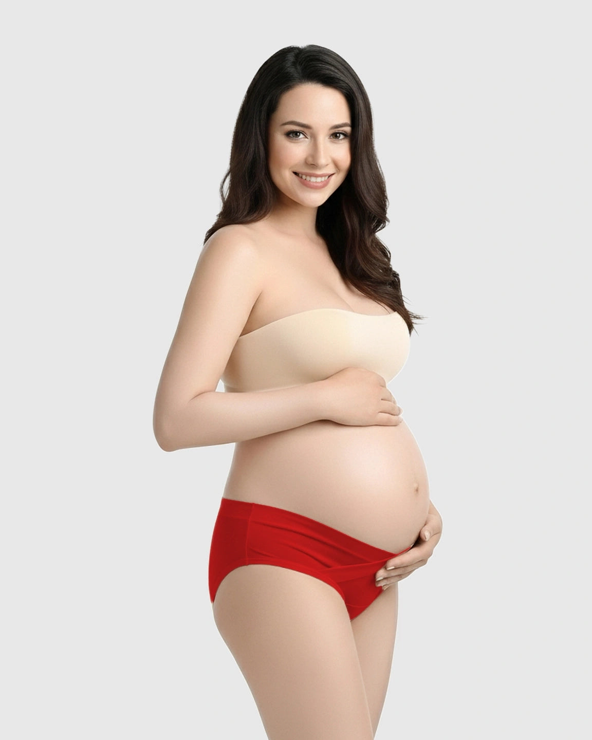 U-Shaped Low-Waist Seamless Cotton Maternity Briefs