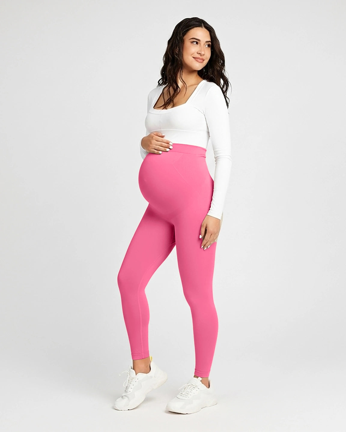 Soft Stretch Over-Belly Full Length Maternity Leggings