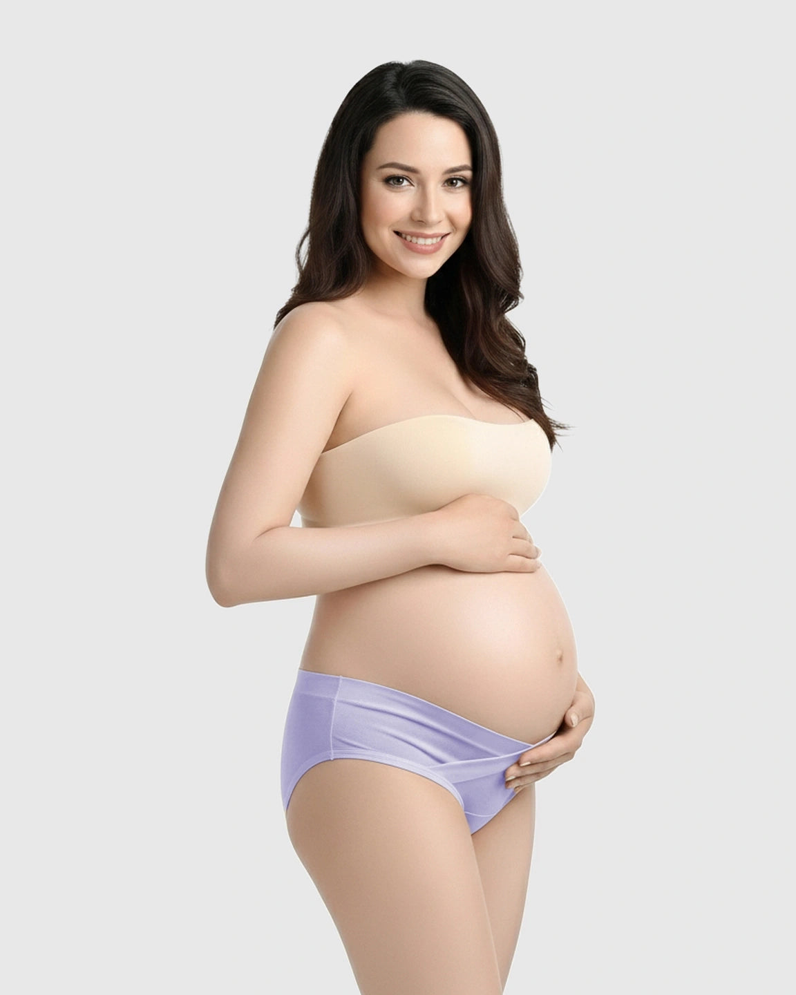 U-Shaped Low-Waist Seamless Cotton Maternity Briefs