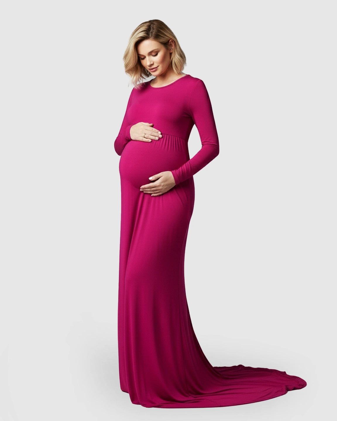 Empire Waist Elegant Maternity Photoshoot Dress