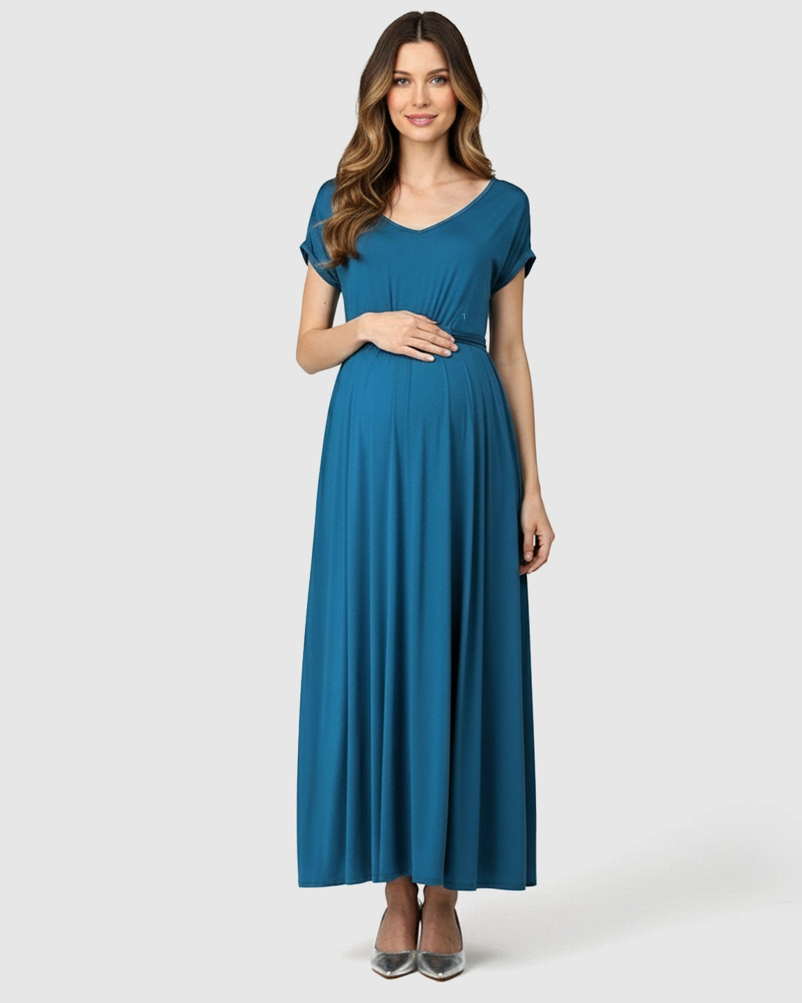 Empire Waist Flowy Maternity Maxi Dress