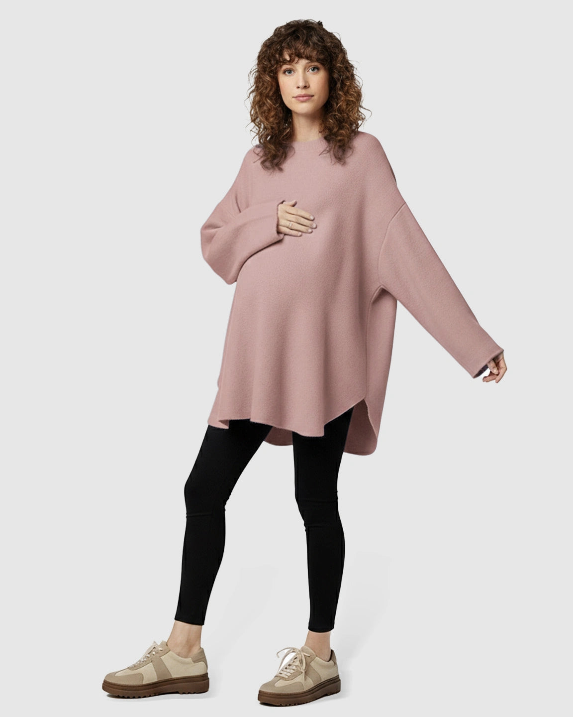 Cozy Woolen Loose-Fit Maternity Sweater