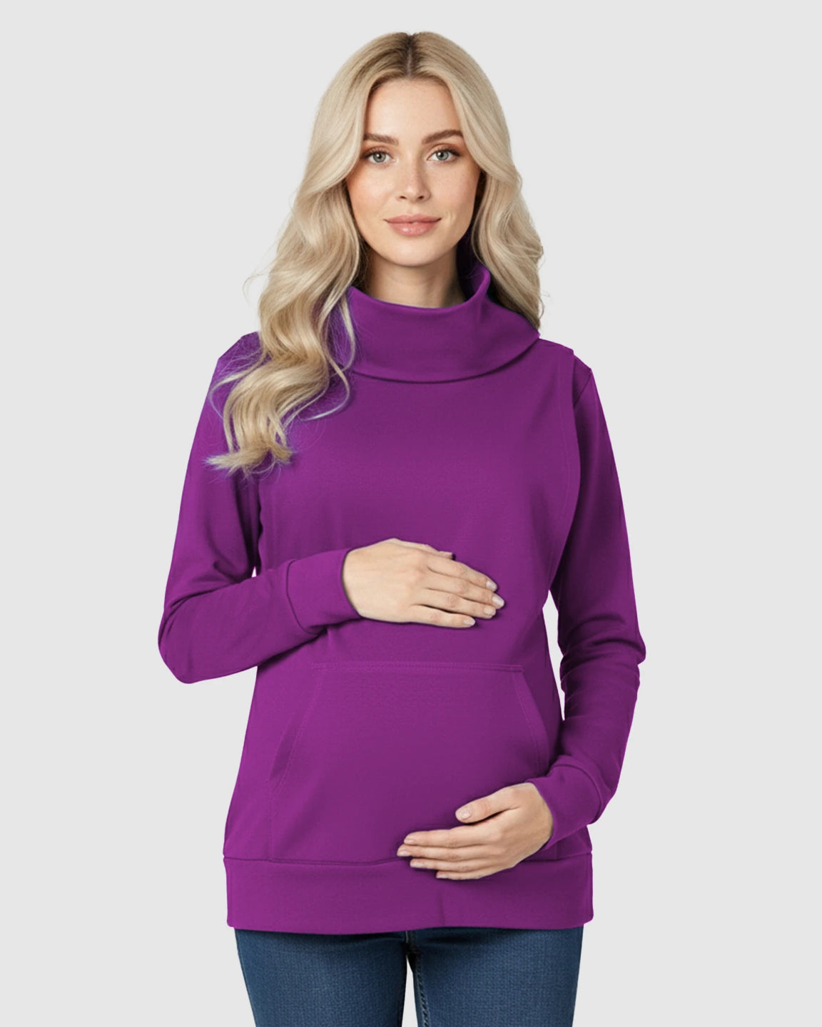 High Cowl Neck Stylish Maternity Nursing Top