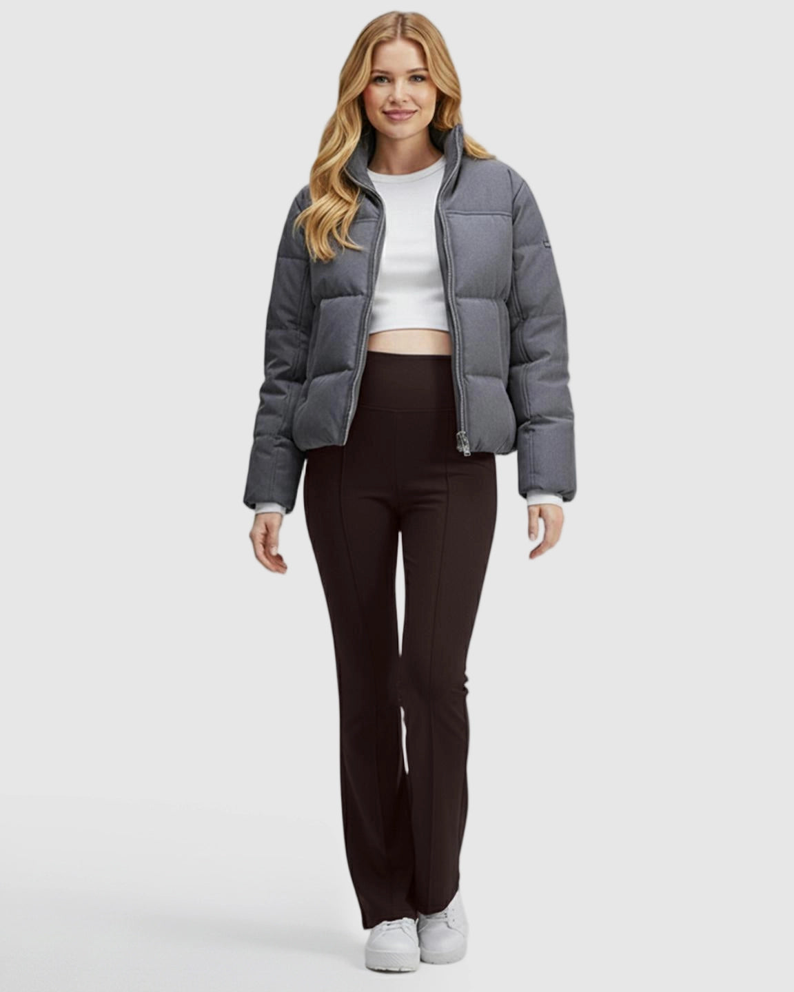 High-Waist Over-Belly Flare Maternity Pants