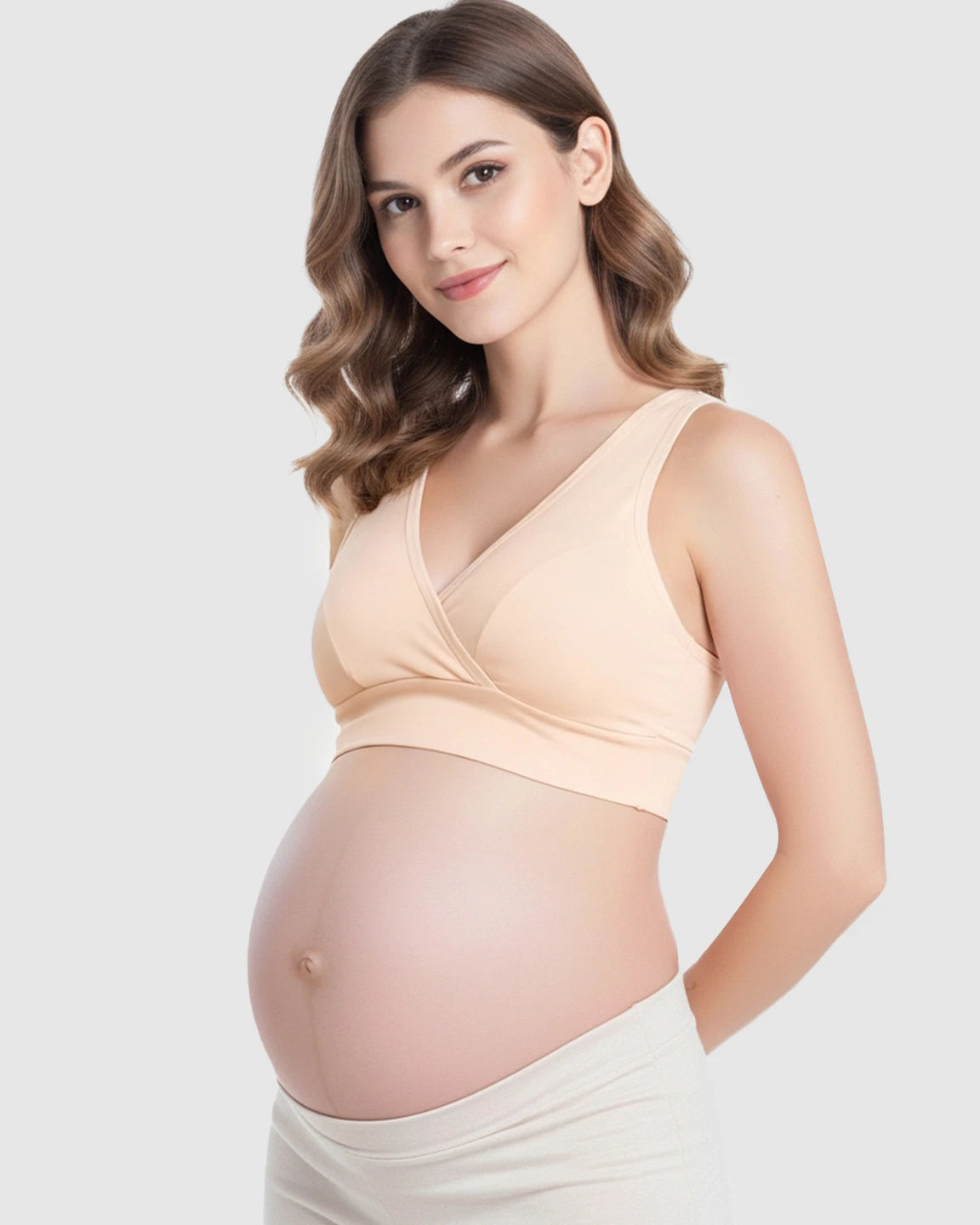 Wireless Cotton Crisscross Nursing Camisole Bra