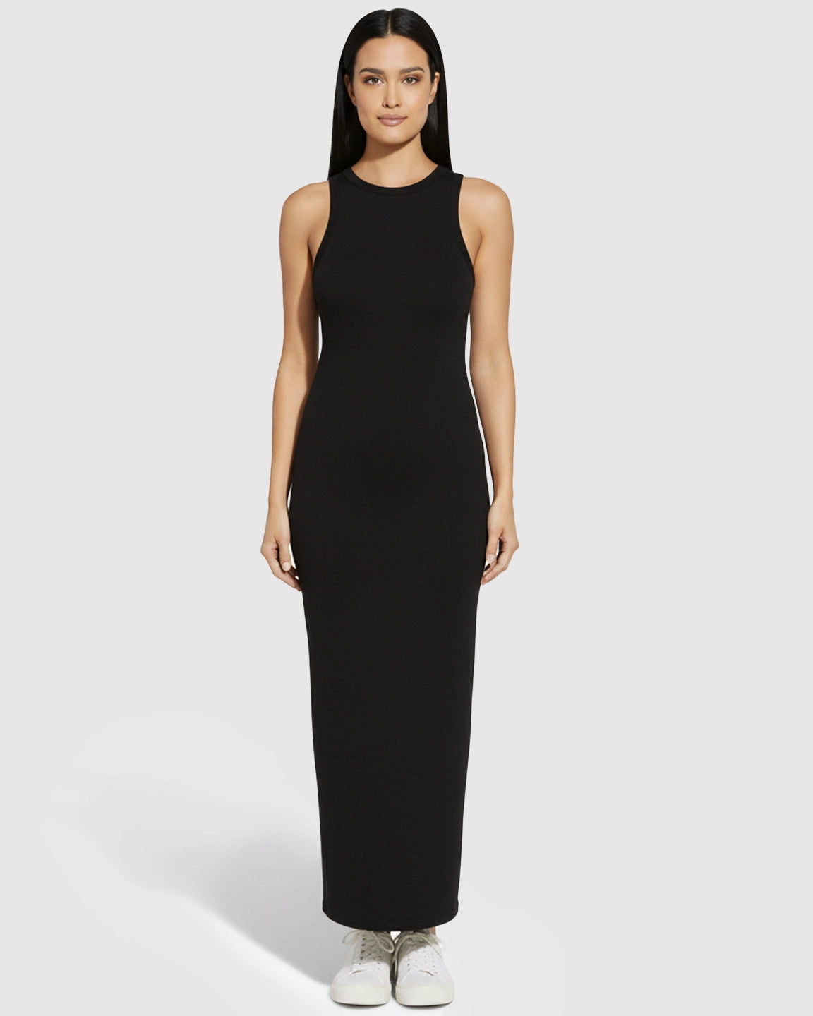 Boat-Neck Bodycon Maternity Maxi Dress