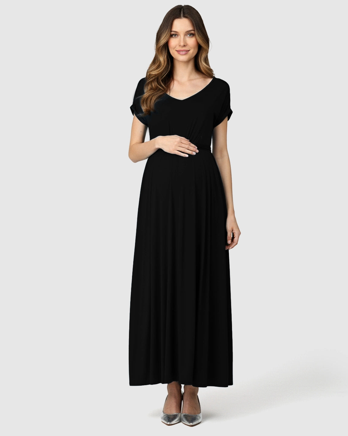 Empire Waist Flowy Maternity Maxi Dress