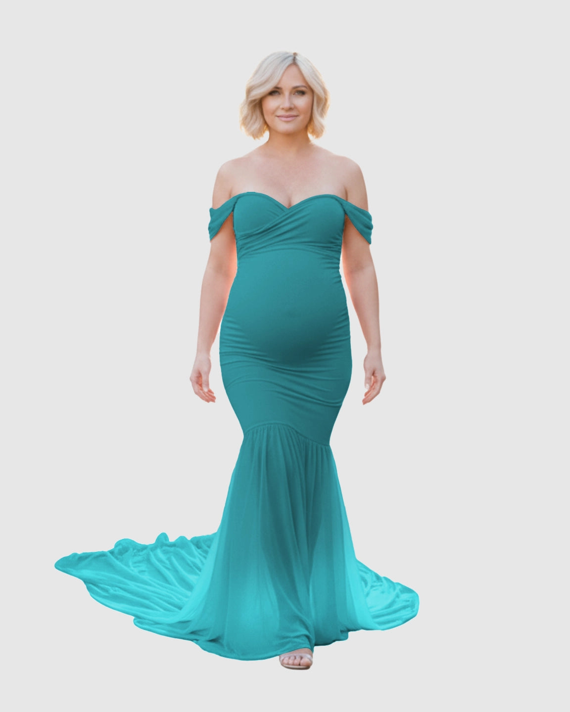 Off-Shoulder Mermaid Maternity Photoshoot Gown