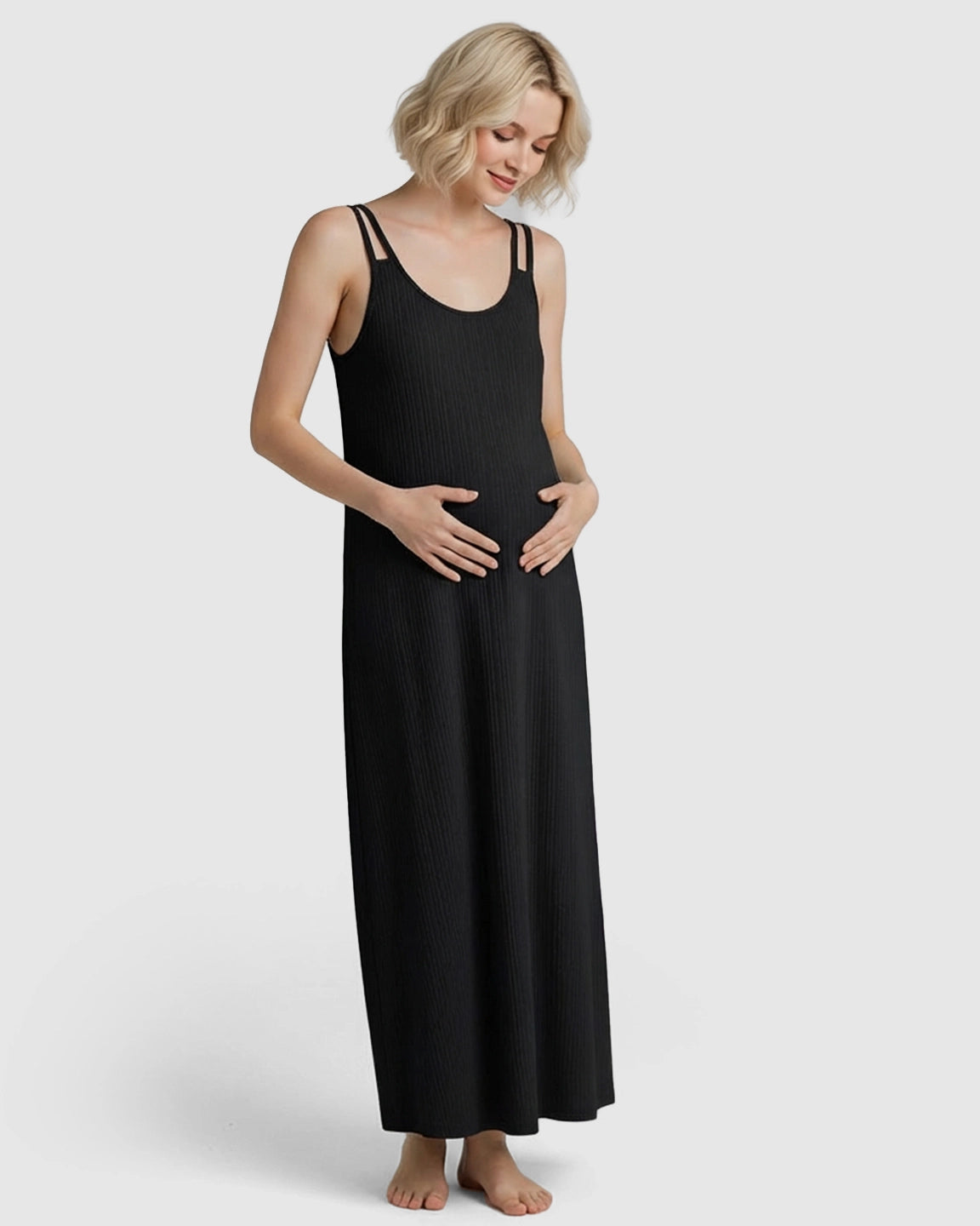 Double Shoulder Straps Everyday Maternity Dress