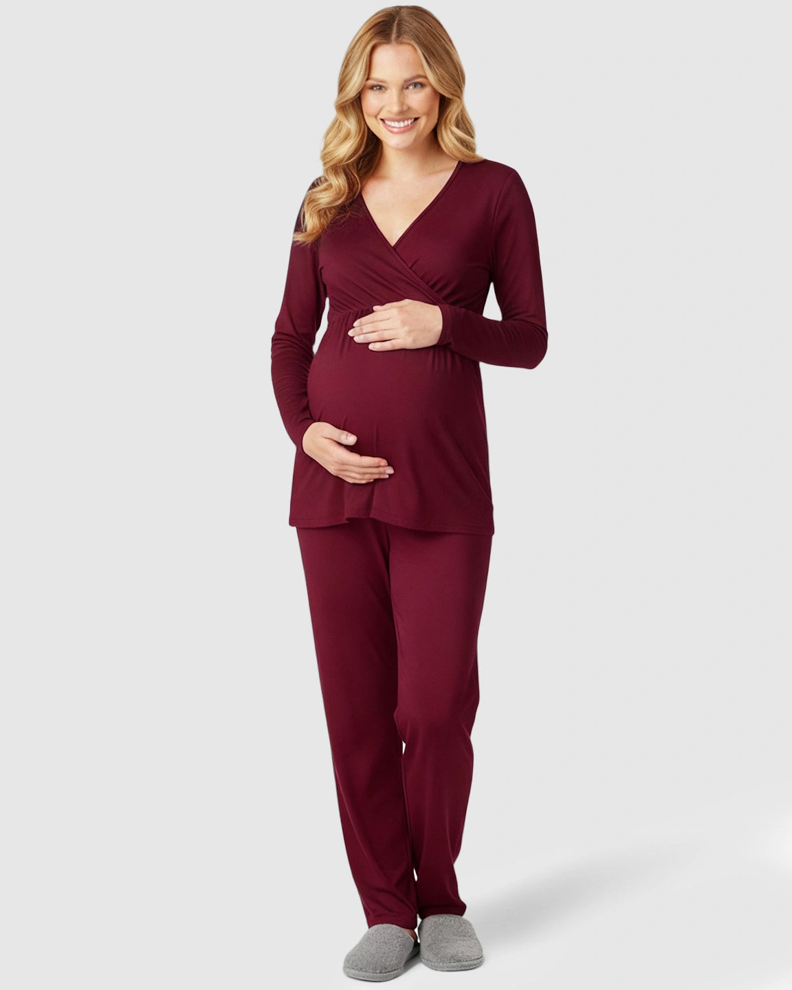 Classic V-Neck Long Sleeve Top and Trouser Lounge Set