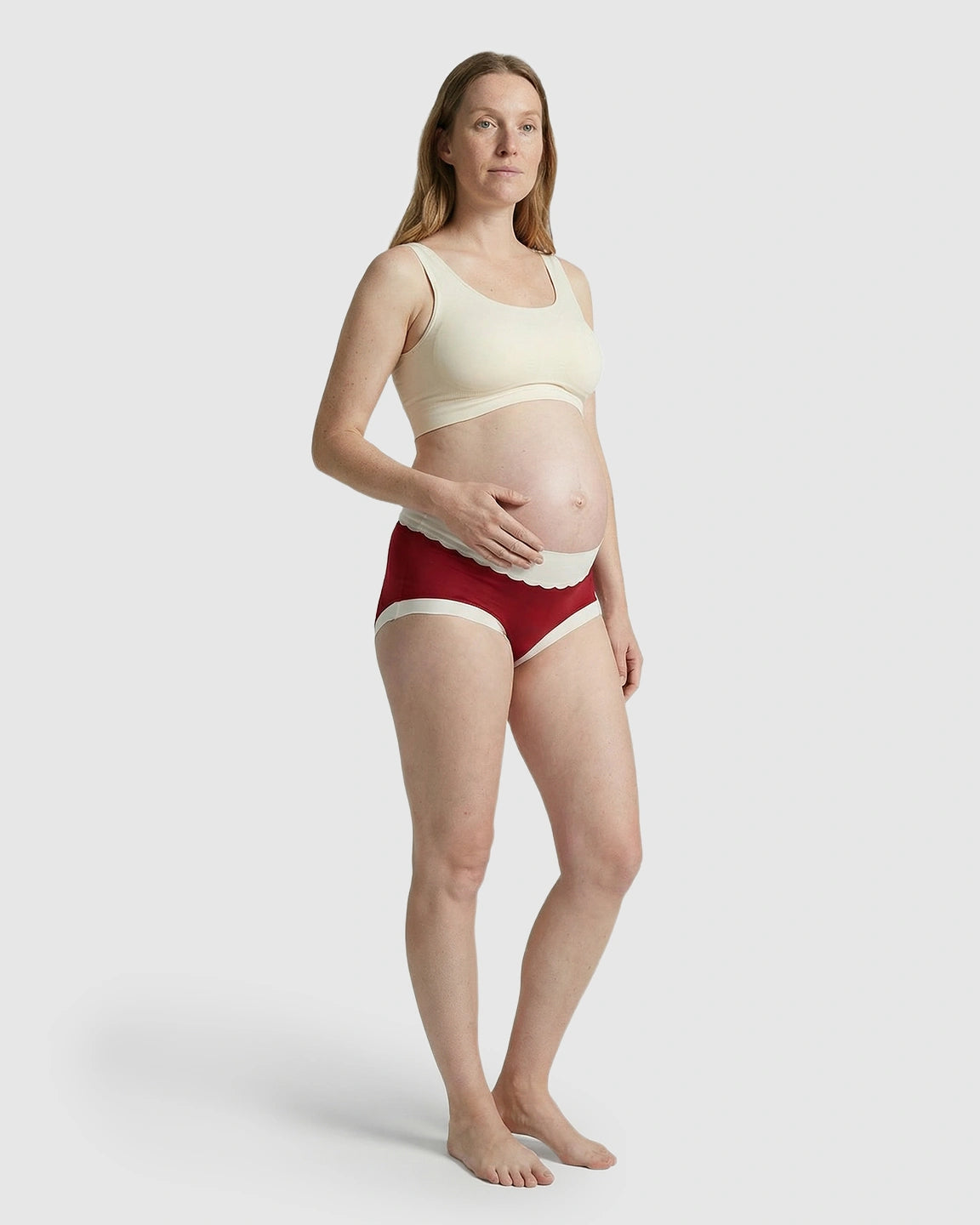 High-Waist Color Block Maternity Underwear