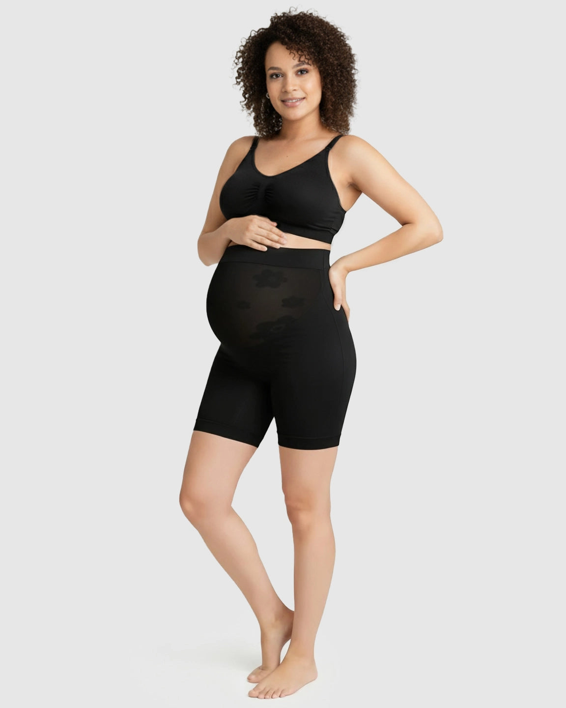 High-Waist Loose Fit Maternity Shorts