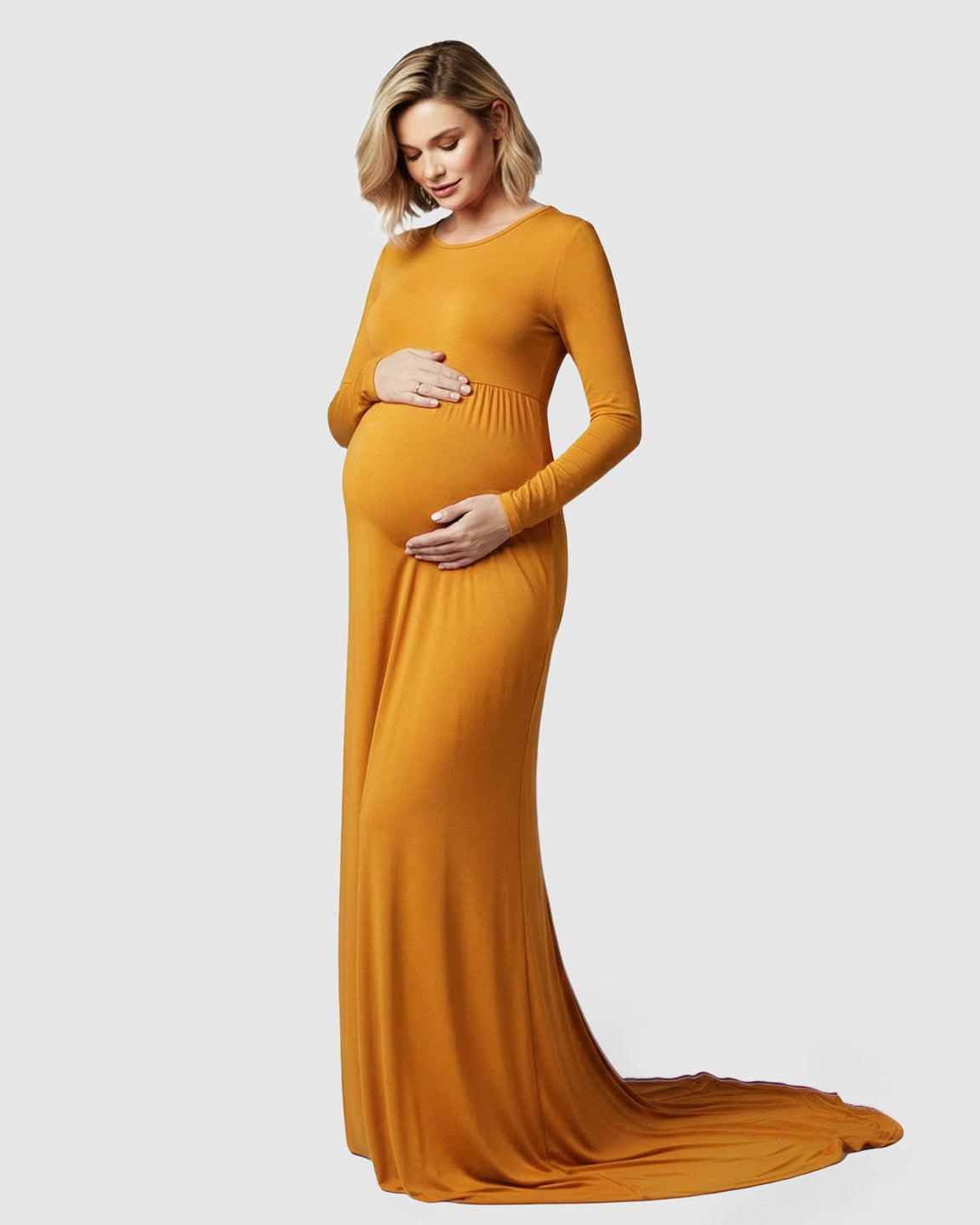 Empire Waist Elegant Maternity Photoshoot Dress