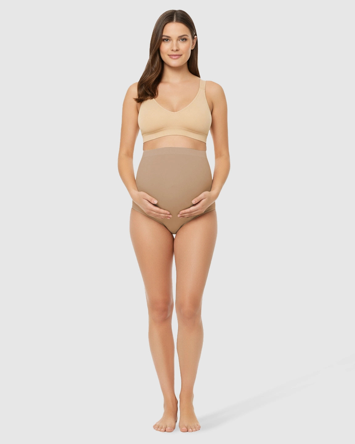 High-Waist Seamless Belly-Support Maternity Underwear