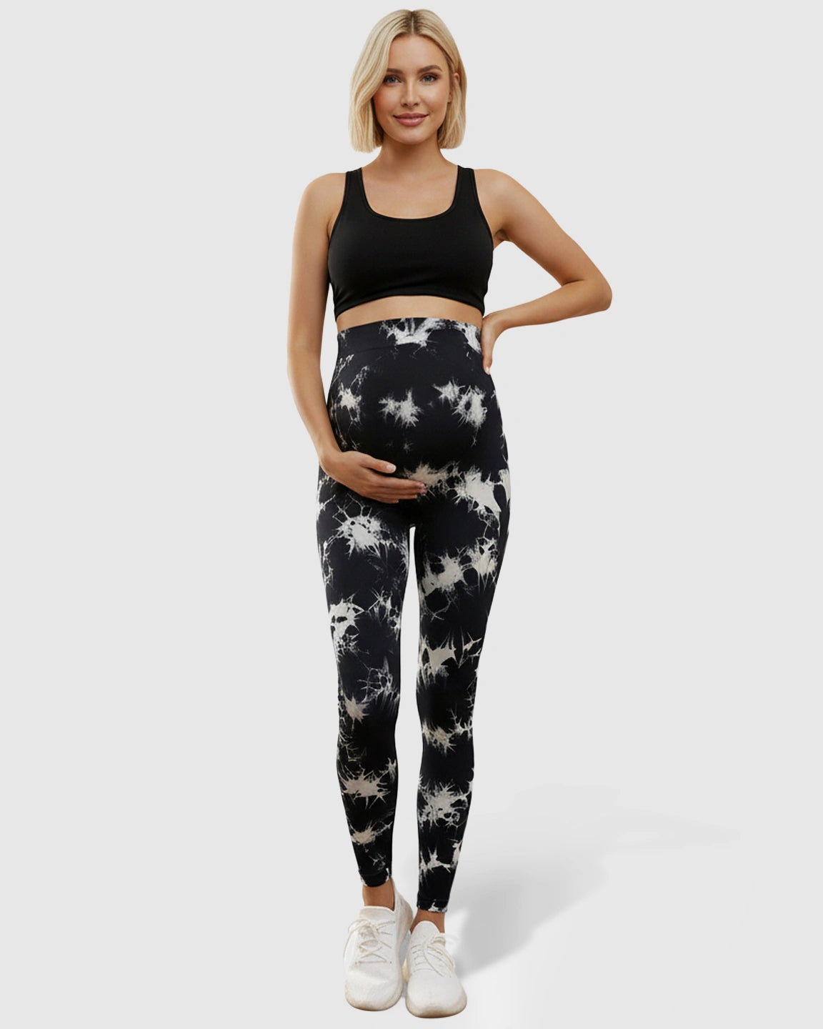 High-Waisted Tie-Dye Maternity Leggings