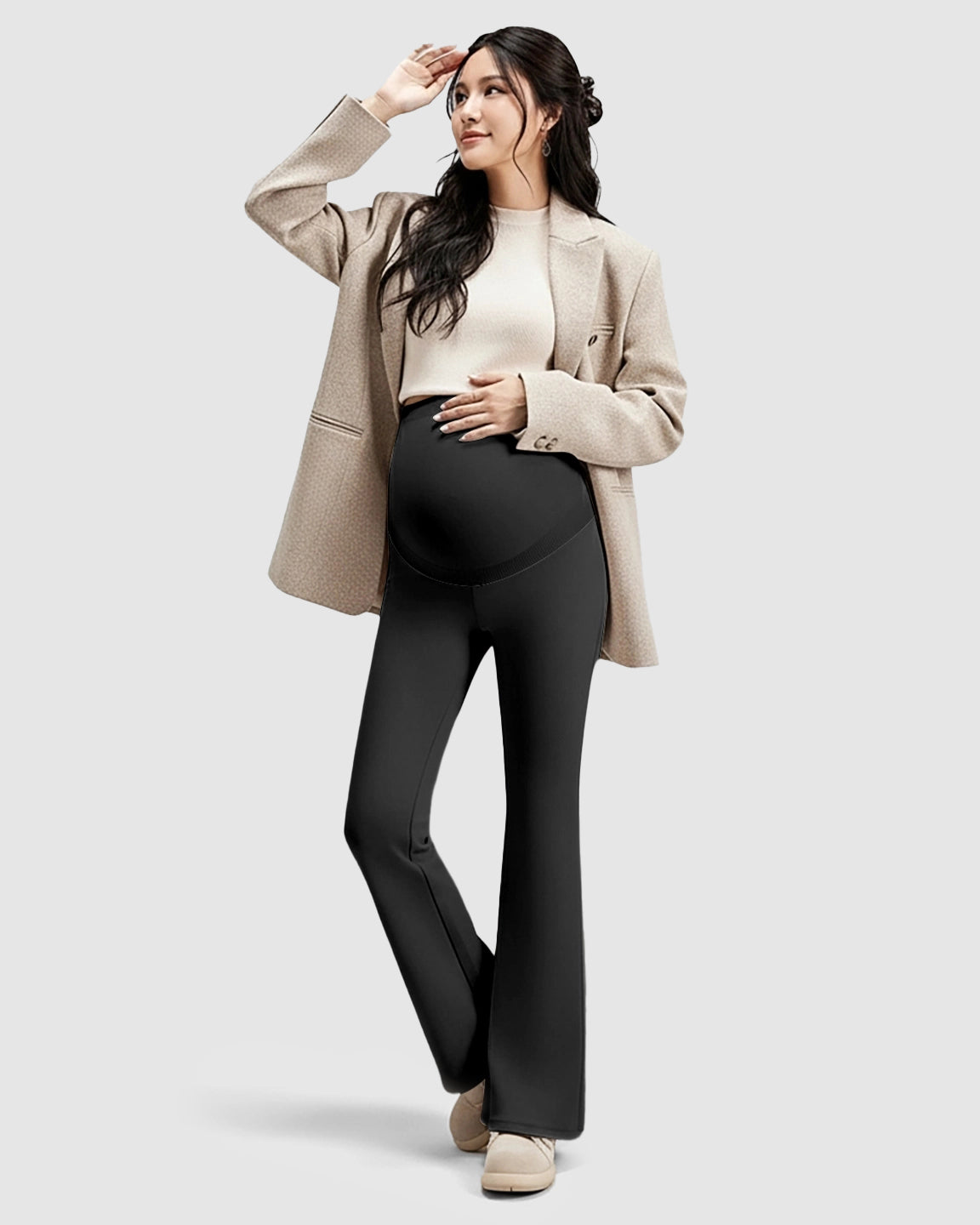 High-Waist Belly Support Maternity Pants
