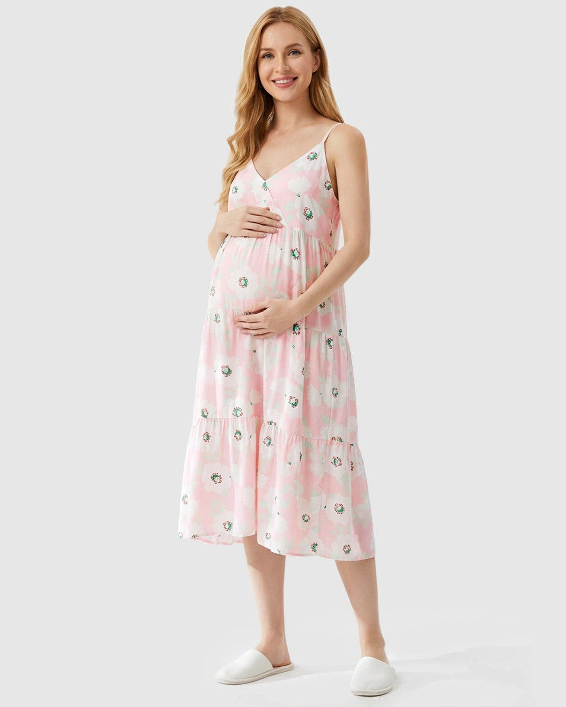 Sleeveless Empire Waist Maternity Nightdress