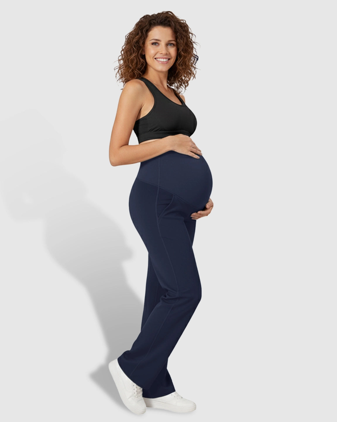 High Elastic Straight Leg Maternity Yoga Pants