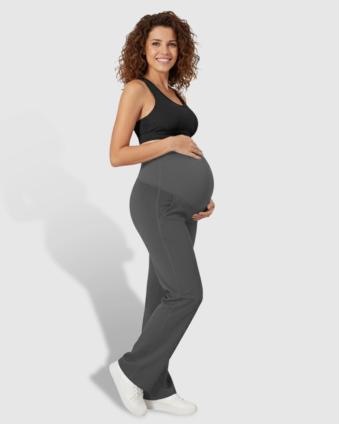 High Elastic Straight Leg Maternity Yoga Pants