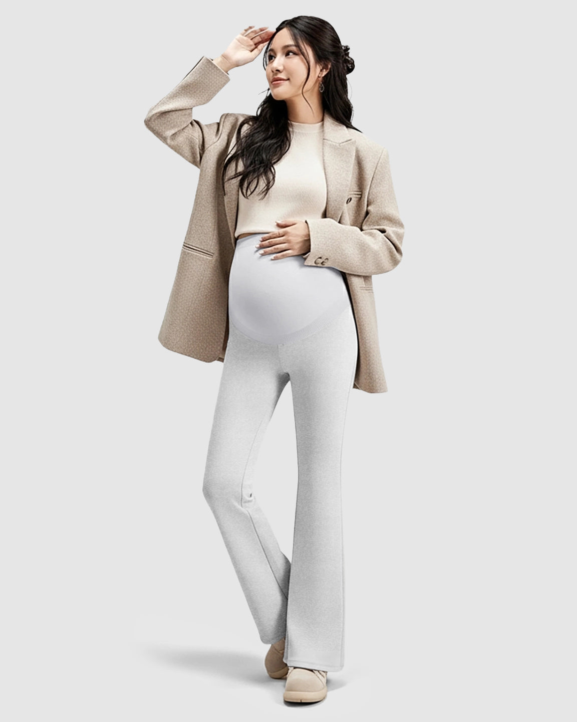 High-Waist Belly Support Maternity Pants