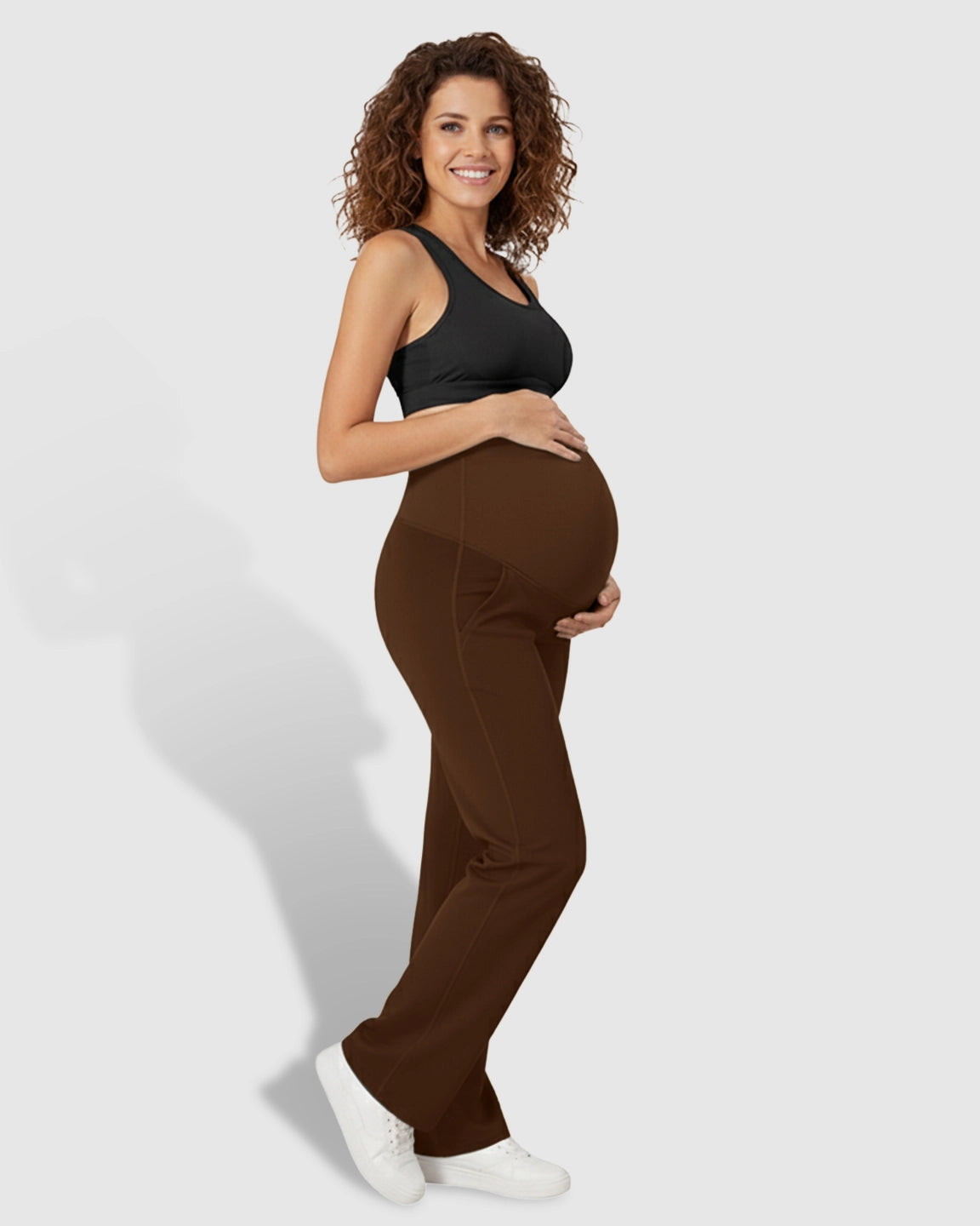 High Elastic Straight Leg Maternity Yoga Pants