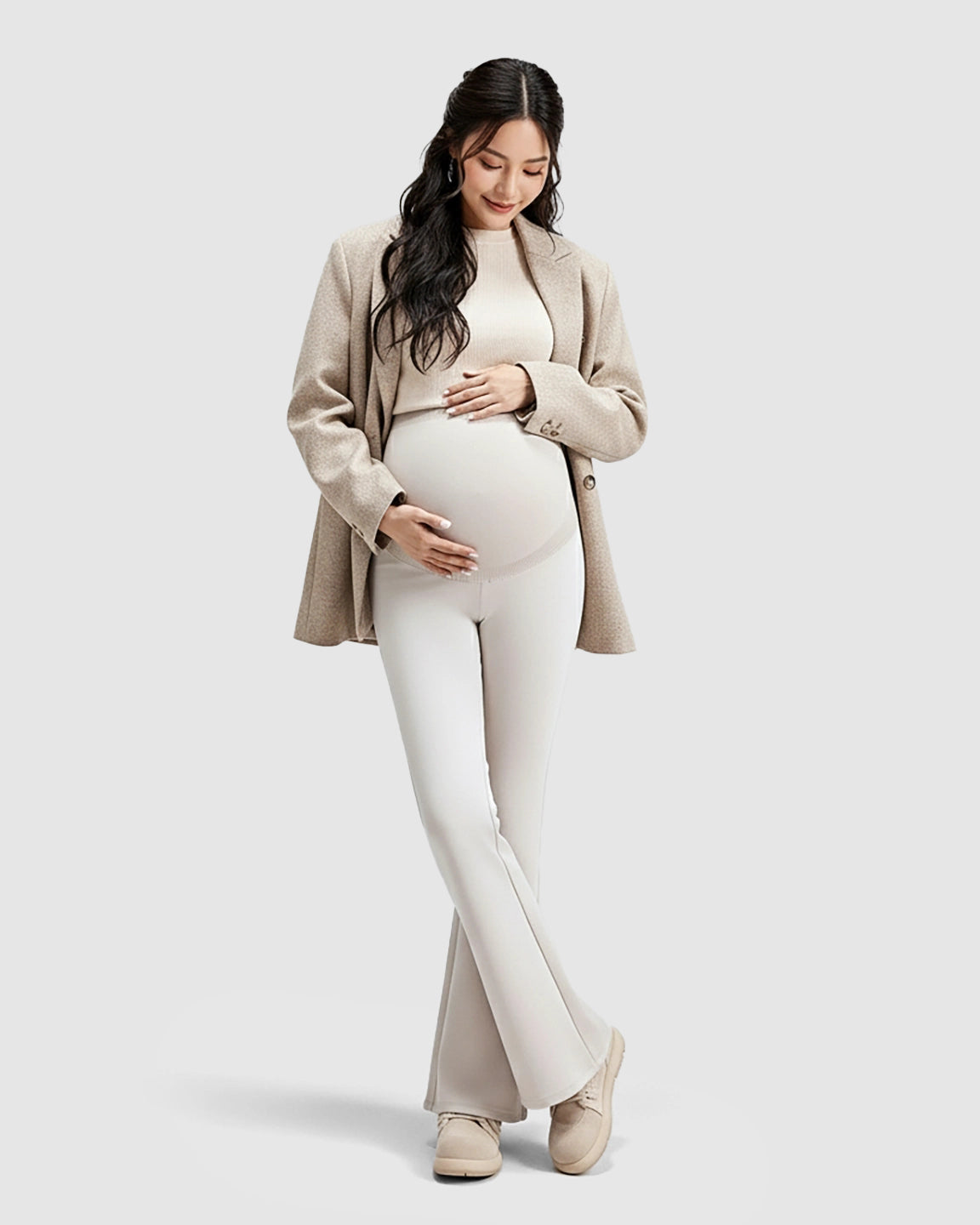 High-Waist Belly Support Maternity Pants