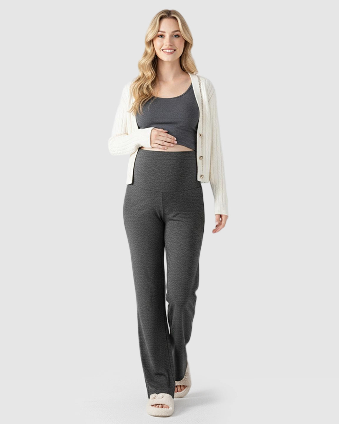 Wide-Leg Flowy Support Maternity Pants