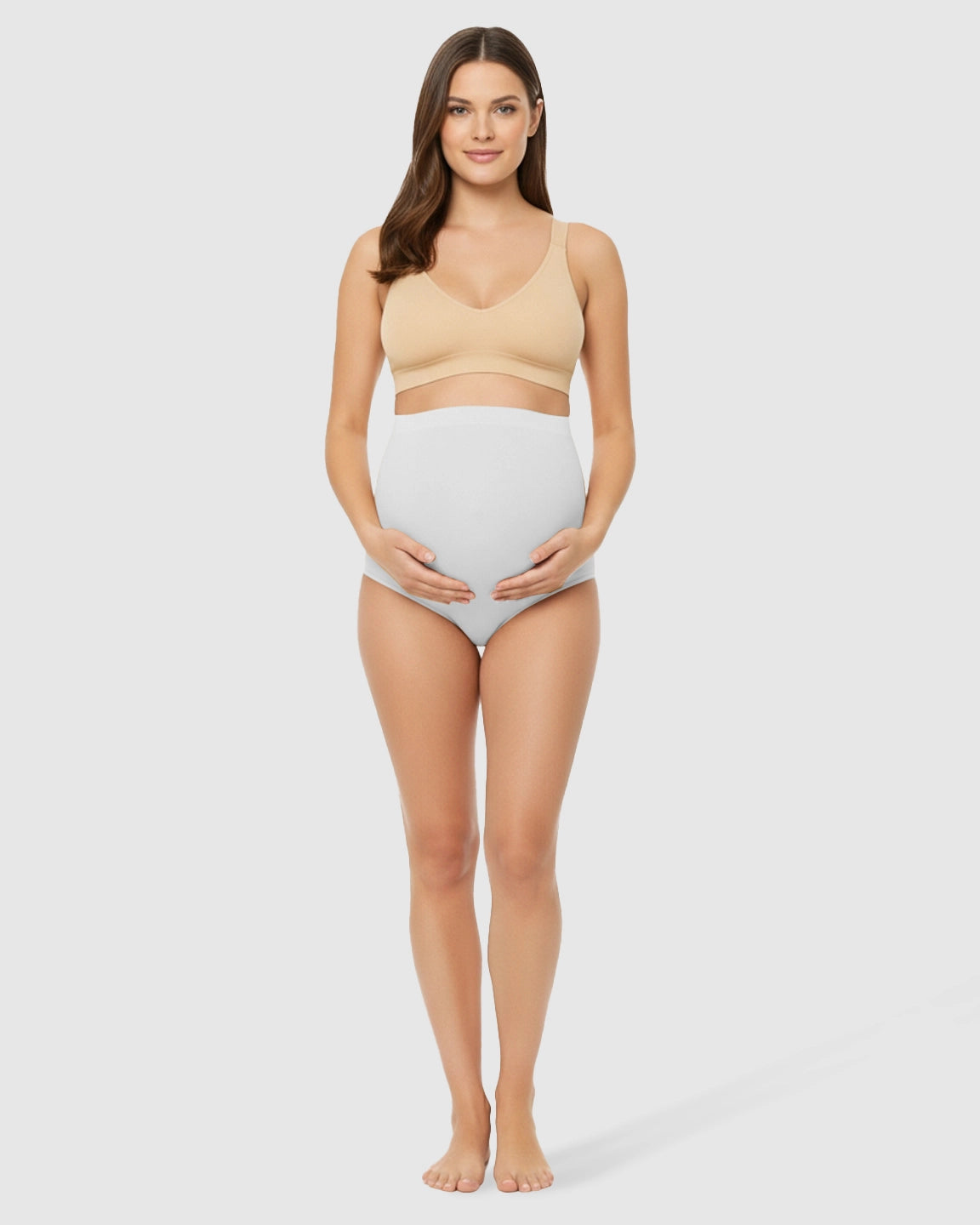 High-Waist Seamless Belly-Support Maternity Underwear