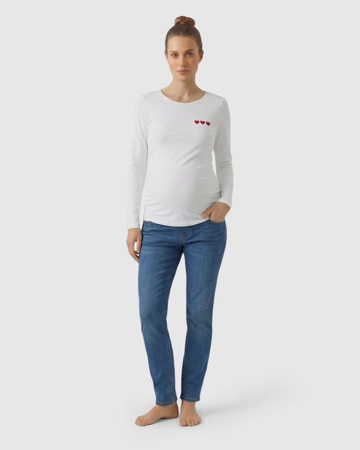 Heart Graphic Fitted Maternity Top